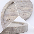 Natural Marble Tray, Oval Vanity Decorative Tray - Image 4