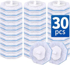 30 Count Disposable Toilet Brush Heads, Toilet Bowl Wand Refills by RLOW