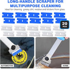 Razor Blade Scraper Tool with 10 Pcs Extra Replacement Metal and 10 Pcs Plastic - Image 7
