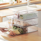 MineSign Stackable Fridge Drawer Pull-Out Bins - Image 8