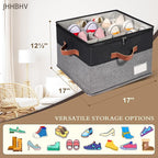 2 Pack Shoe Organizer for Closet, Adjustable Shoe Box Storage Containers - Image 6