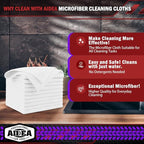 AIDEA Microfiber Cleaning Cloth White 150PK, Microfiber Towels - Image 2
