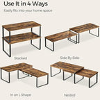 Cabinet Organizer Shelf, Kitchen Counter Storage, 2-Piece Set, Stackable Spice - Image 5