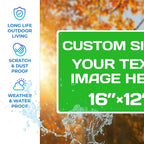 custom metal sign, Aluminum Weatherproof Metal Sign Multiple Sizes Custom - Image 4