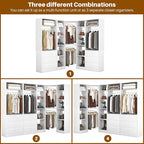 Corner Closet System with 6 Drawers, Closet Organizer System with 14 Shelves & - Image 5