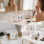 50 PCS Disposable Face Towel Holder, Acrylic Cosmetic Container - Image 5