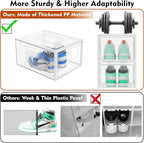 10 Pack Thicken Shoe Organizer Stackable, Upgraded Sturdy Shoe Storage Box - Image 5