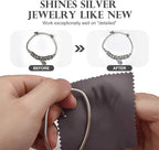 SEVENWELL 50pcs Jewelry Cleaning Cloth Dark Gray Polishing Cloth - Image 3