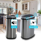 HCB Trash Can Automatic Waste Bin Mute Metal Garbage Can - Image 3