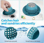 Shower Drain Hair Catcher, Bathtub Drain Cover Foldable Silicone Shower & Tub - Image 5