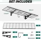 EVERHANGER Garage Wall Shelves, 12 X 48 Inch Wall Mounted Storage Shelves - Image 2