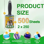 Lint Roller for Pet Hair 500 Sheets Extra Sticky Pet Hair Remover for Clothes - Image 2
