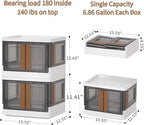 HAIXIN 4 Doors Opening Shelf Organizer, Foldable Closet Organizers and Storage - Image 3