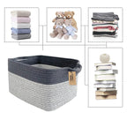COMFY-HOMI 3Pack Cotton Rope Square Basket - Image 6