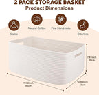 OIAHOMY Storage Basket for Shelves, Closet Cube Storage Bins Baskets for - Image 2