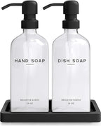 Glass Hand and Dish Soap Dispenser Set by Brighter Barns by BrighterBarns