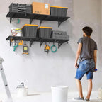 4-Pack 2x3ft Garage Shelving Wall Mounted, 800LB Capacity - Image 2