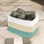 Hopegiver Woven Storage Baskets 15x11x10 Inch, 1 Pack Collapsible Cube Storage - Image 5