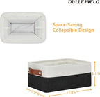 DULLEMELO Small Storage Bin, Collapsible Rectangular Fabric Basket - Image 2