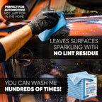 12" x 12" MW Pro Multi-Surface Microfiber Cleaning Cloths | Blue - Image 7