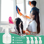 25 Pcs Plastic Spray Bottles 8 oz Empty Clear Refillable Spray Bottles - Image 5