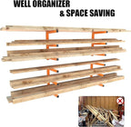 UNITEDPOWER Wall Mount Wood Organizer, Lumber Storage Rack, Heavy Duty Metal - Image 4