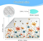 Yellow Wildflower Bees White Ironing Mat - Image 2