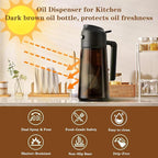 2-in-1 Glass Oil Dispenser & Sprayer - 16oz/470ml Leakproof Olive Oil Sprayer - Image 3