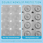Dunzy 6 Pcs Non Slip Bath Mats 27.6x14.2 Inches TPE Bathtub Mats - Image 4