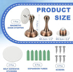 uxcell Magnetic Door Stopper, Stainless Steel Heavy Duty Door Holder, No - Image 2