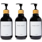 MaisoNovo Refillable Shampoo and Conditioner Bottles | 16.9 fl oz Set of 3 by MaisoNovo-TheArtofSustainableLiving