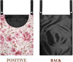 Pink Flowers Clothespin Bag Laundry Hanging Storage Organizer Clothes Pin - Image 7