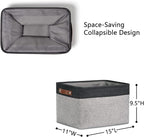 DULLEMELO Fabric Baskets for Storage, Rectangular Fabric Storage Bins - Image 4