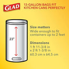 Glad ForceFlex Tall Kitchen Drawstring Trash Bags, 13 Gal, Fragrance Free - Image 5