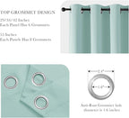 PONY DANCE Aqua Short Blackout Curtains 36 inch Length - Image 4
