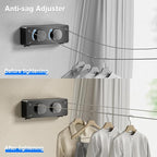 Retractable Twin Clothesline Indoor, Non-Sagging Outdoor Clothes Line - Image 3