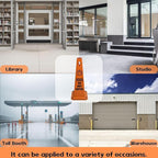 4-Pack 26.5" Caution Cones, 4-Sided Visible Safety Signs - Image 7