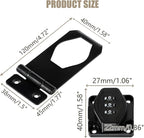 Password Rotary Hasp Locks, Digit Combination Lock Door Security Slide Latch - Image 2