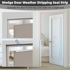 2Pcs×196" Wedge Weather Stripping Door Seal Strip - Image 6