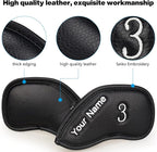 CRAFTSMAN GOLF 12pcs or 1pc Thick Synthetic Leather Golf Iron Head Covers Set - Image 6