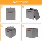 DULLEMELO 11x11 Cube Collapsible Fabric Storage Bins - Image 7