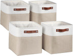 Univivi 4 PC Foldable Storage Baskets, 10.5 inch Fabric Storage Bins by Univivi