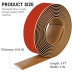5Ft Floor Transition Strip Self Adhesive Vinyl Cover Floor Strip Flat Divider - Image 2