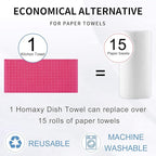 Homaxy 100% Cotton Terry Kitchen Towels, Checkered Designed, Soft and Super - Image 6