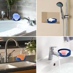 Self Draining Soap Dish, Silicone Suction Cup Soap Holder Tray Savers Container - Image 6