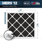 BNX TruFilter 18x20x1 MERV 12 Odor Defense AC Furnace Air Filter - Image 2