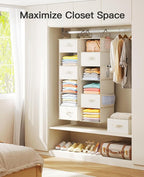 Pipishell Hanging Closet Organizer 6-Shelf, Hanging Shelves - Image 5