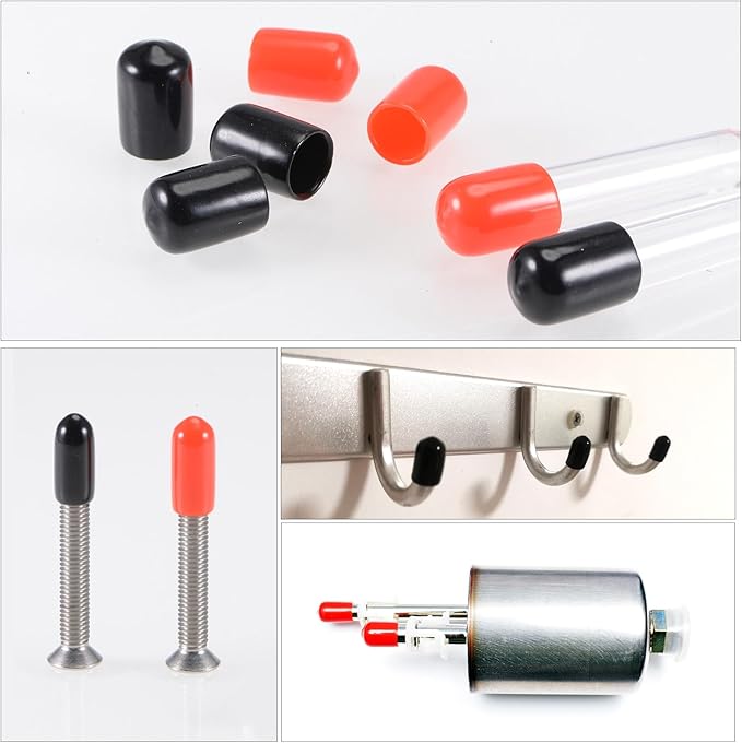 uxcell 20pcs Rubber End Caps 2.5mm ID Vinyl Round End Cap Cover Screw Thread - Image 5