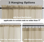 Chyhomenyc Taupe Sheer Curtains 36 inch Length 2 Panels, Light Filtering Voile - Image 3