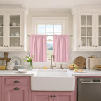 BGment Baby Pink Blackout Curtains 36 Inch Length - Image 2